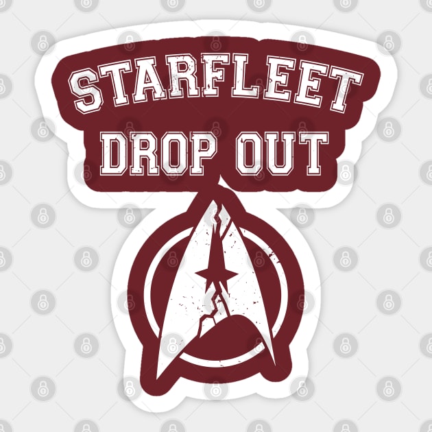 Starfleet Drop Out Sticker by CCDesign